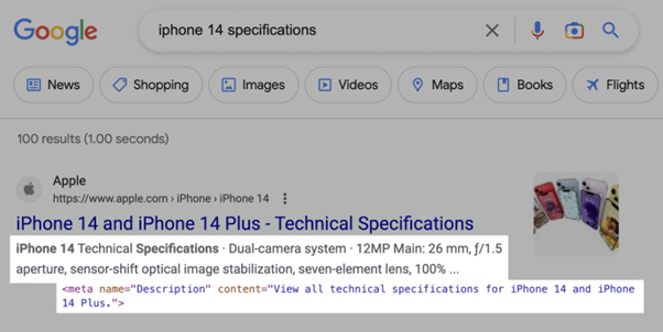 iphone 14 metadescription