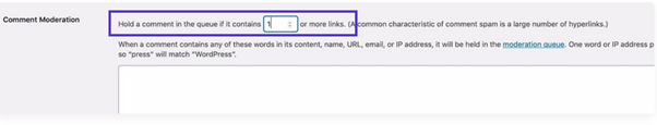 limit links in wordpress