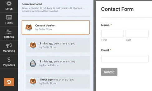 broken contact form