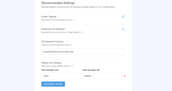 monsterinsight settings