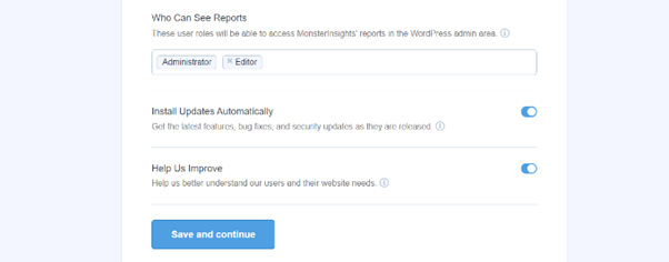report settings