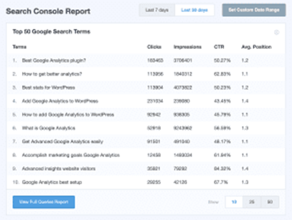 monsterinsights report