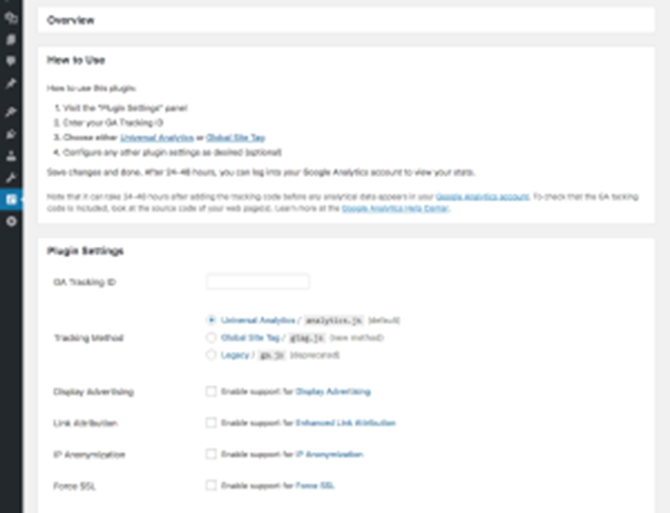 google analytics dashboard