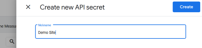 api secret for google analytics
