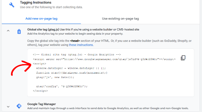 google analytics for wpcode