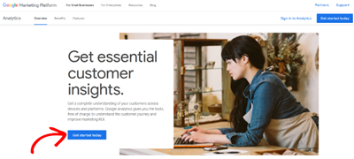 start google analytics