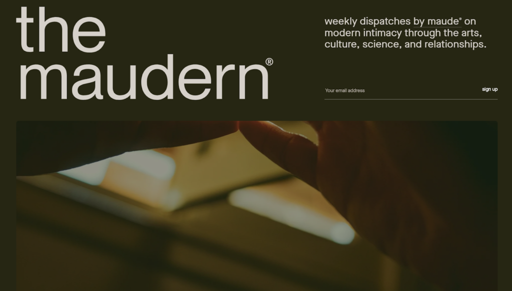 the maudern shopify blog example
